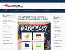 Tablet Screenshot of allpassport.com
